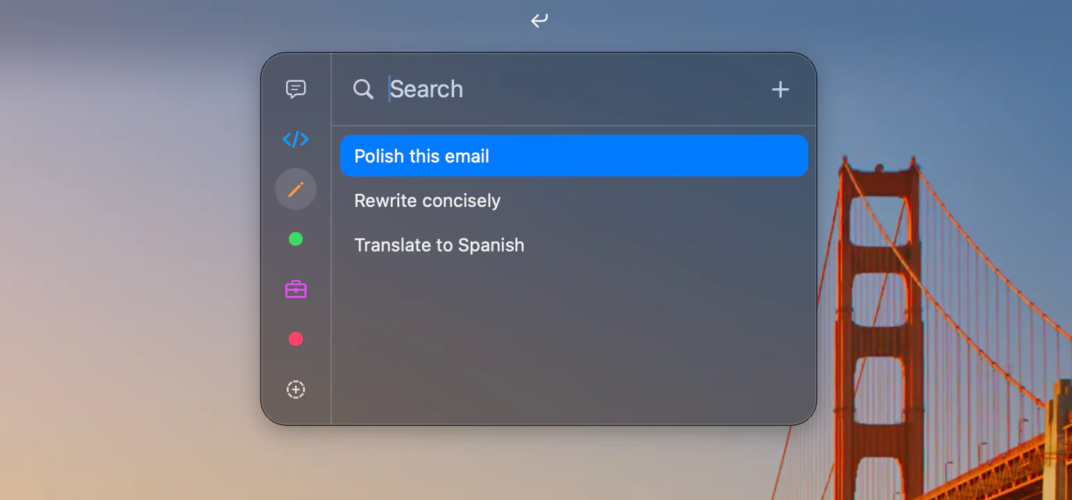 Outbound open under the menu bar, showing the Writing prompts